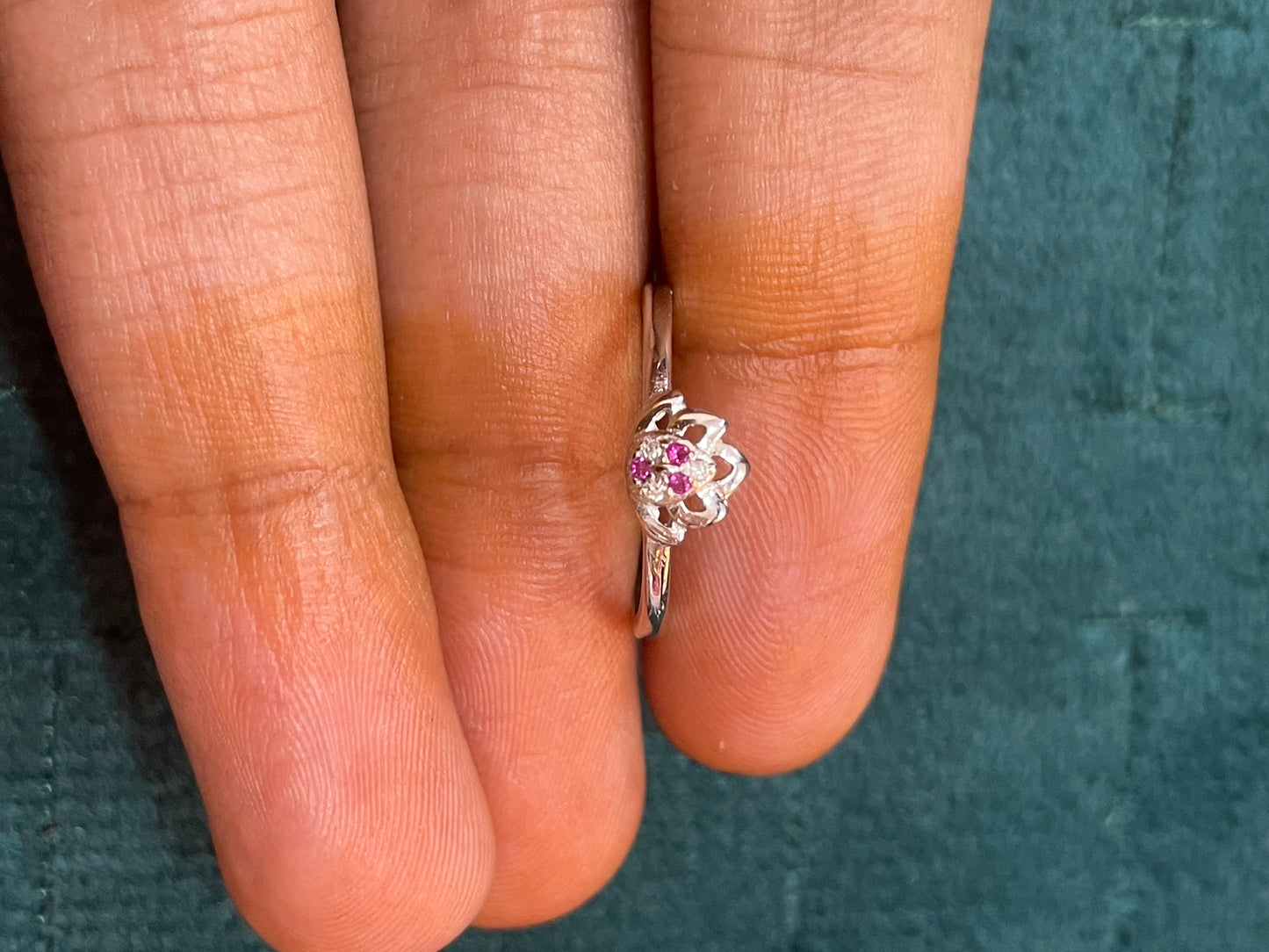 92.5 Silver Lotus Ring for Women Size 7 | Stylish Spiritual Design | Elegant Fashion Jewellery