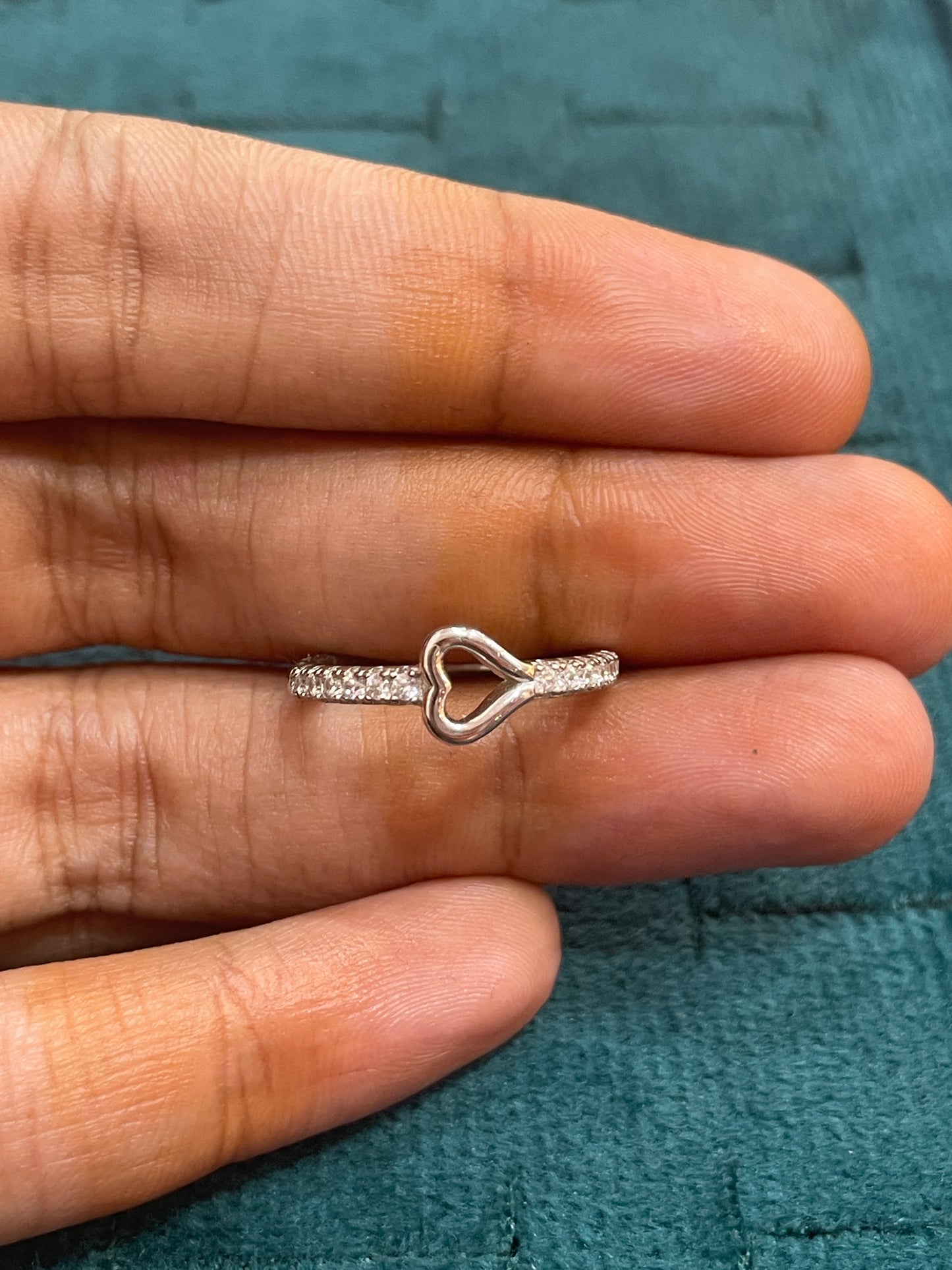 92.5 Silver Heart Ring for Women Size 8 | Stylish Love Motif | Elegant Gift Jewellery
