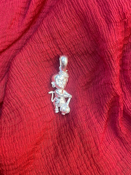 92.5 Silver Sankat Mochan Hanuman Pendant for Men & Women | Divine Protection Design | Temple Jewellery