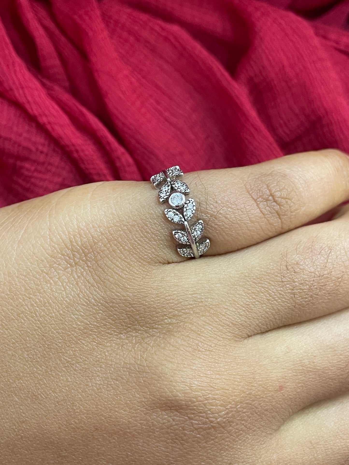 92.5 Silver Leaf Ring for Women Size 10 | Stylish Nature-Inspired Design | Elegant Daily Wear Jewellery