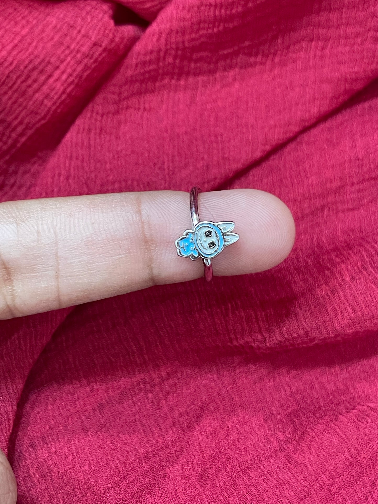 92.5 Silver Cute Kids Ring | Adjustable Baby Ring for Girls & Boys | Playful Design Jewellery