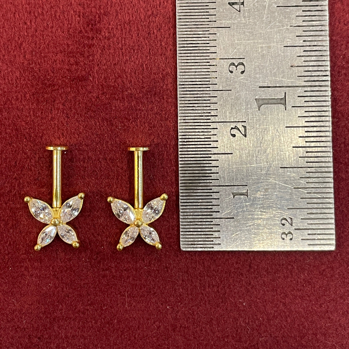 92.5 Silver Butterfly Bugadi | Delicate Stylish Design | Jewellery (pair)