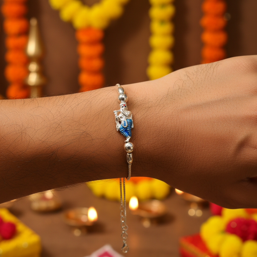 925 Silver Krishna Rakhi