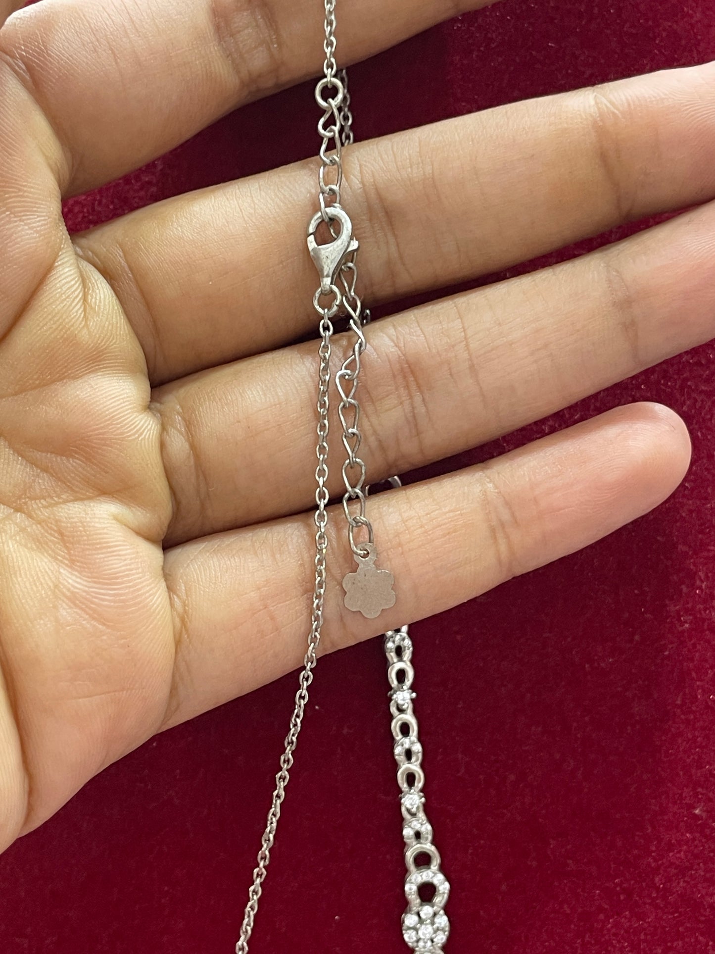 92.5 Silver Stylish Necklace for Women 18 Inches | Sleek Elegant Design | Everyday Wear Jewellery