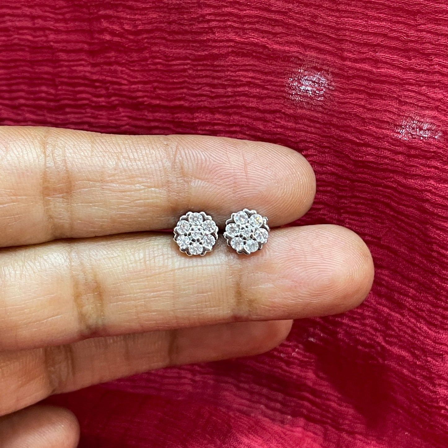 925 Silver Flower Studs