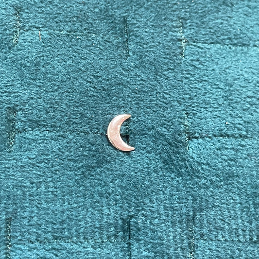 92.5 Silver Moon Second Studs | Stylish Celestial Design | Elegant Jewellery