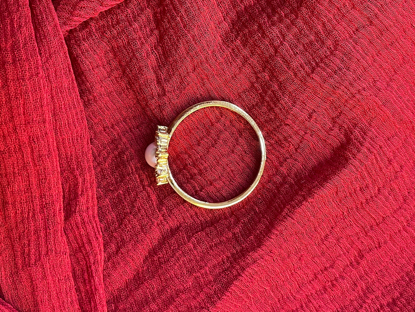 92.5 Silver Gold Plated Pearl Star Ring for Women | Elegant Minimal Jewellery