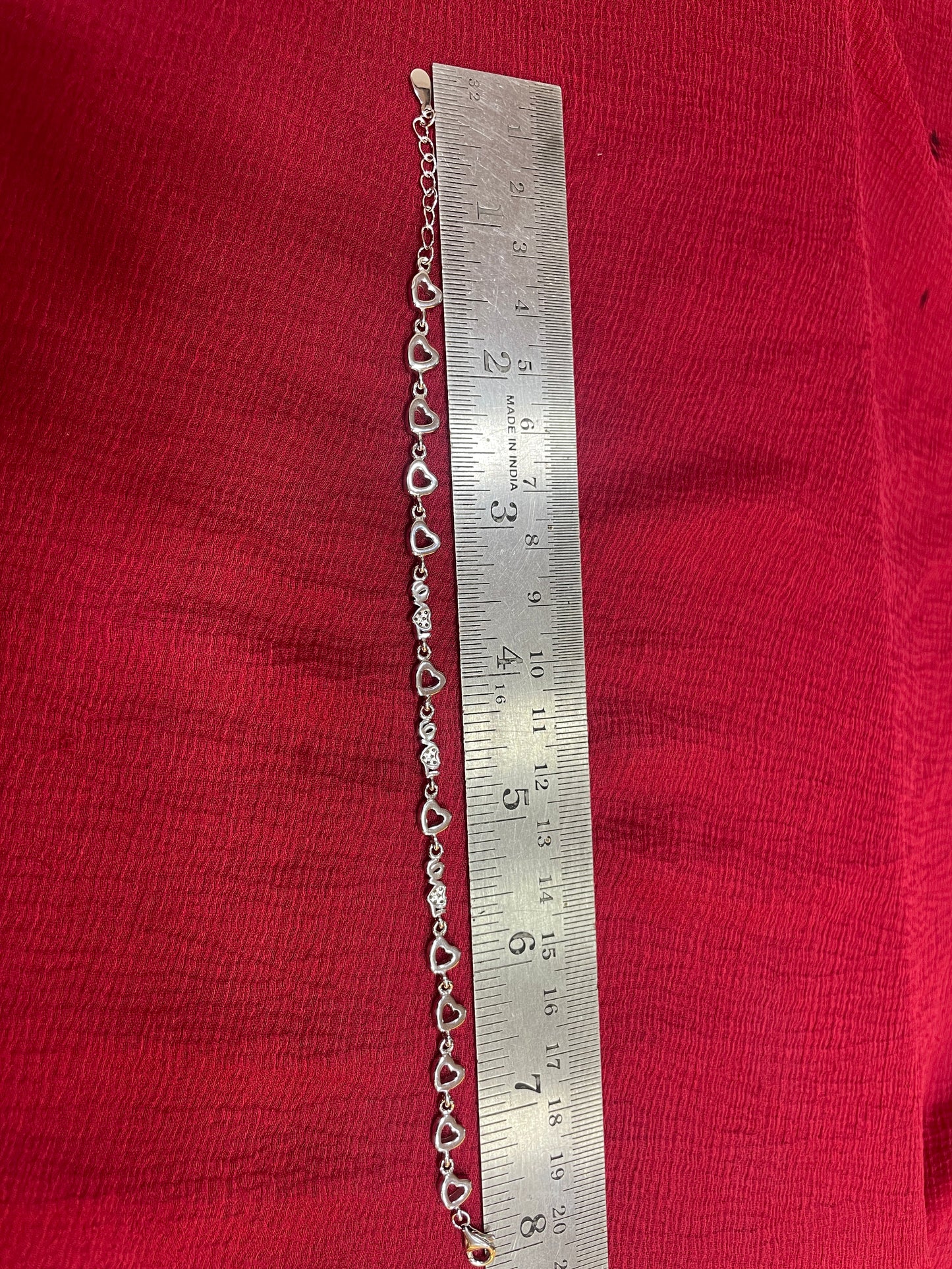 925 Silver Love Heart Bracelet