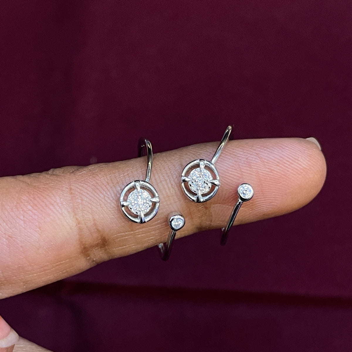 92.5 Sterling Silver Circular Toe Rings for Women | Minimal Elegant Design