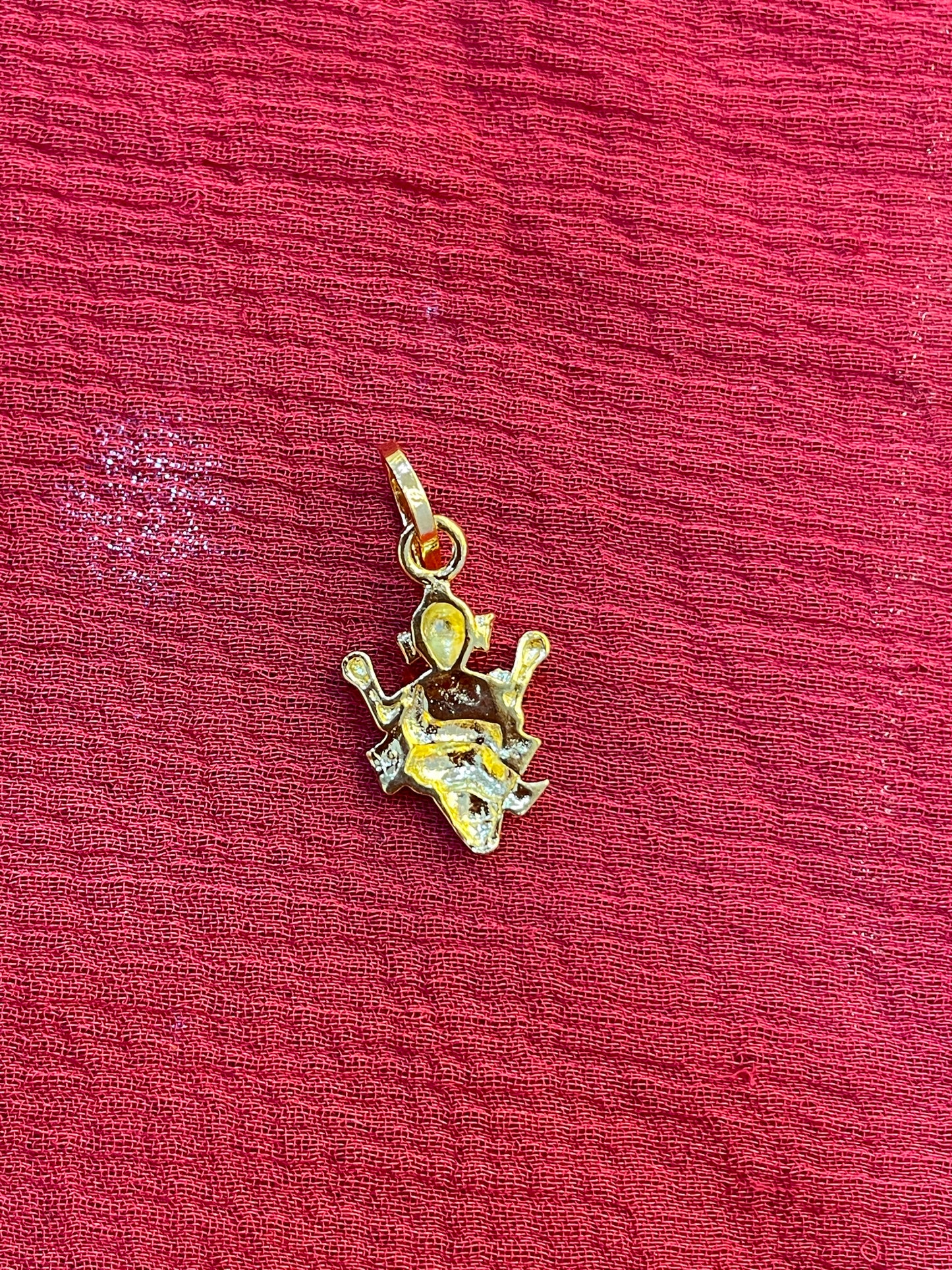 92.5 silver gold plated Ganesha pendant