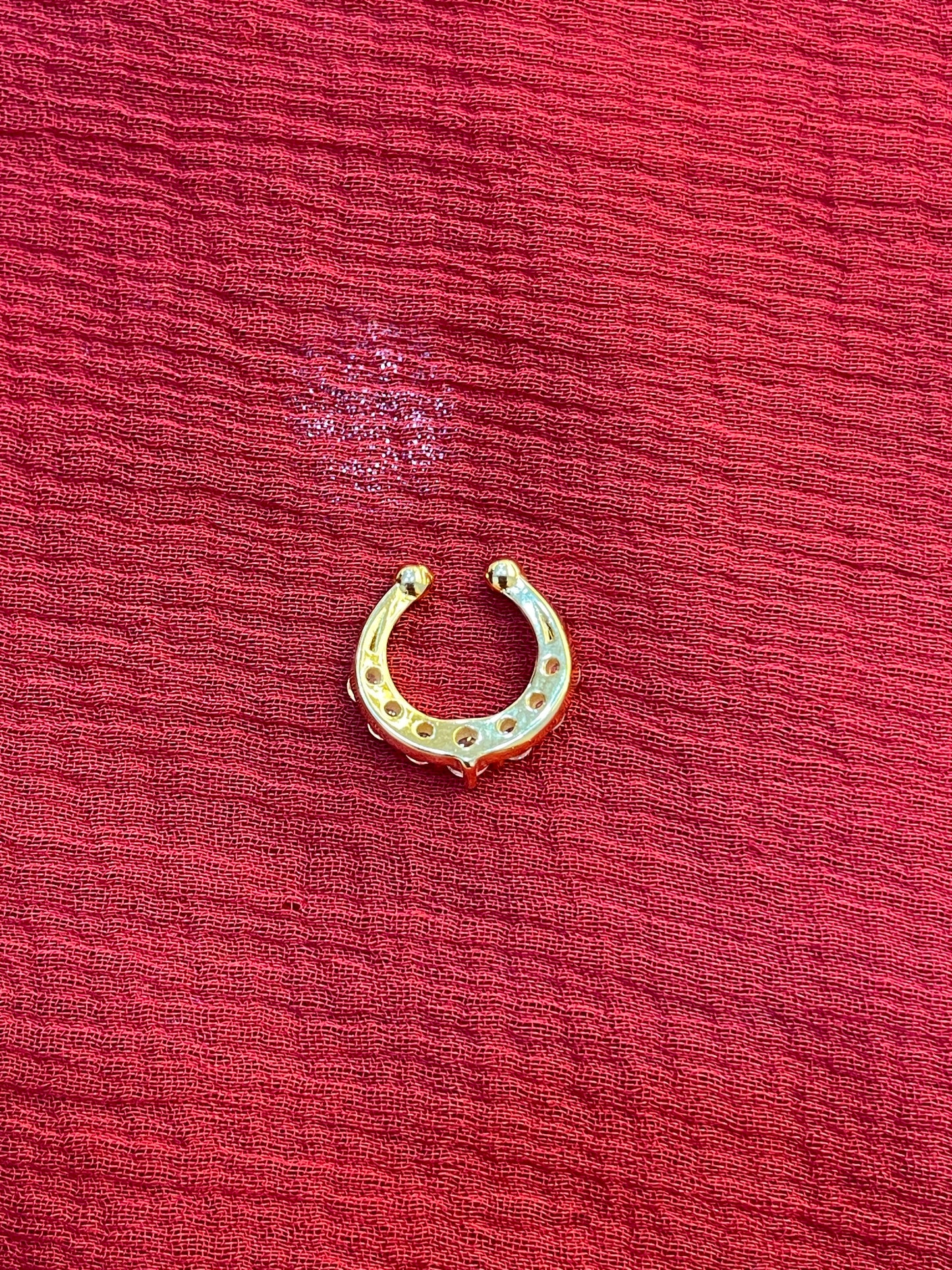 92.5 silver classy stylish gold plated septum