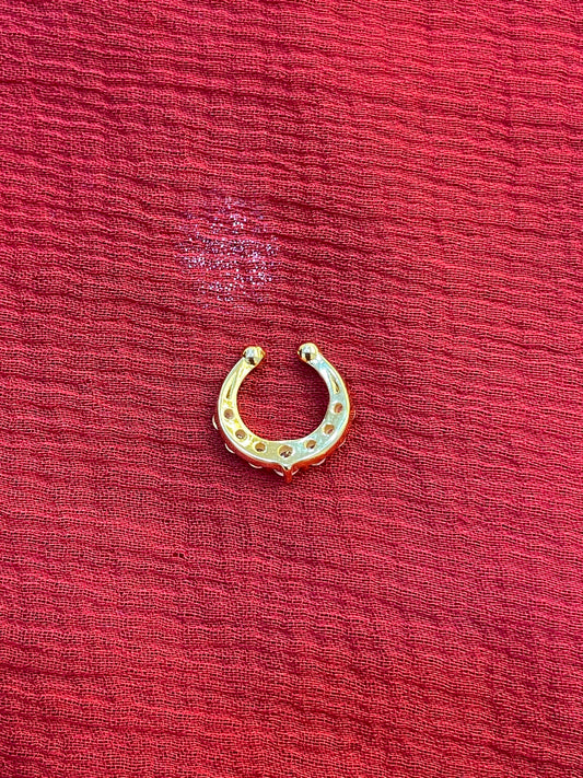 92.5 silver classy stylish gold plated septum