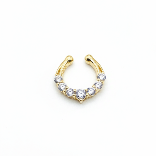 92.5 Silver Gold Plated Classy Septum
