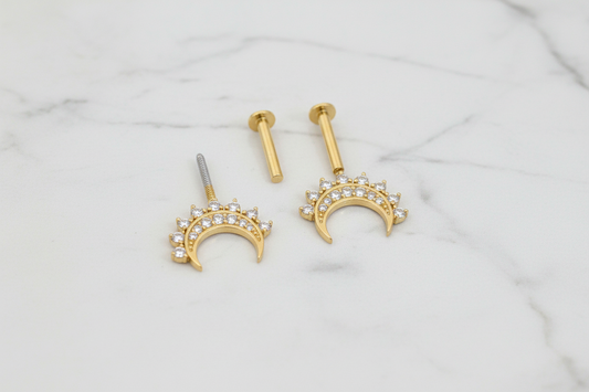 92.5 Silver Half Moon Bugadi (Pair) | Stylish Ethnic Design | Jewellery
