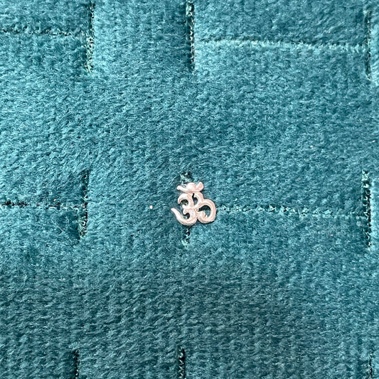 92.5 Silver OM Second Studs | Stylish Spiritual Symbol Design | Elegant Jewellery