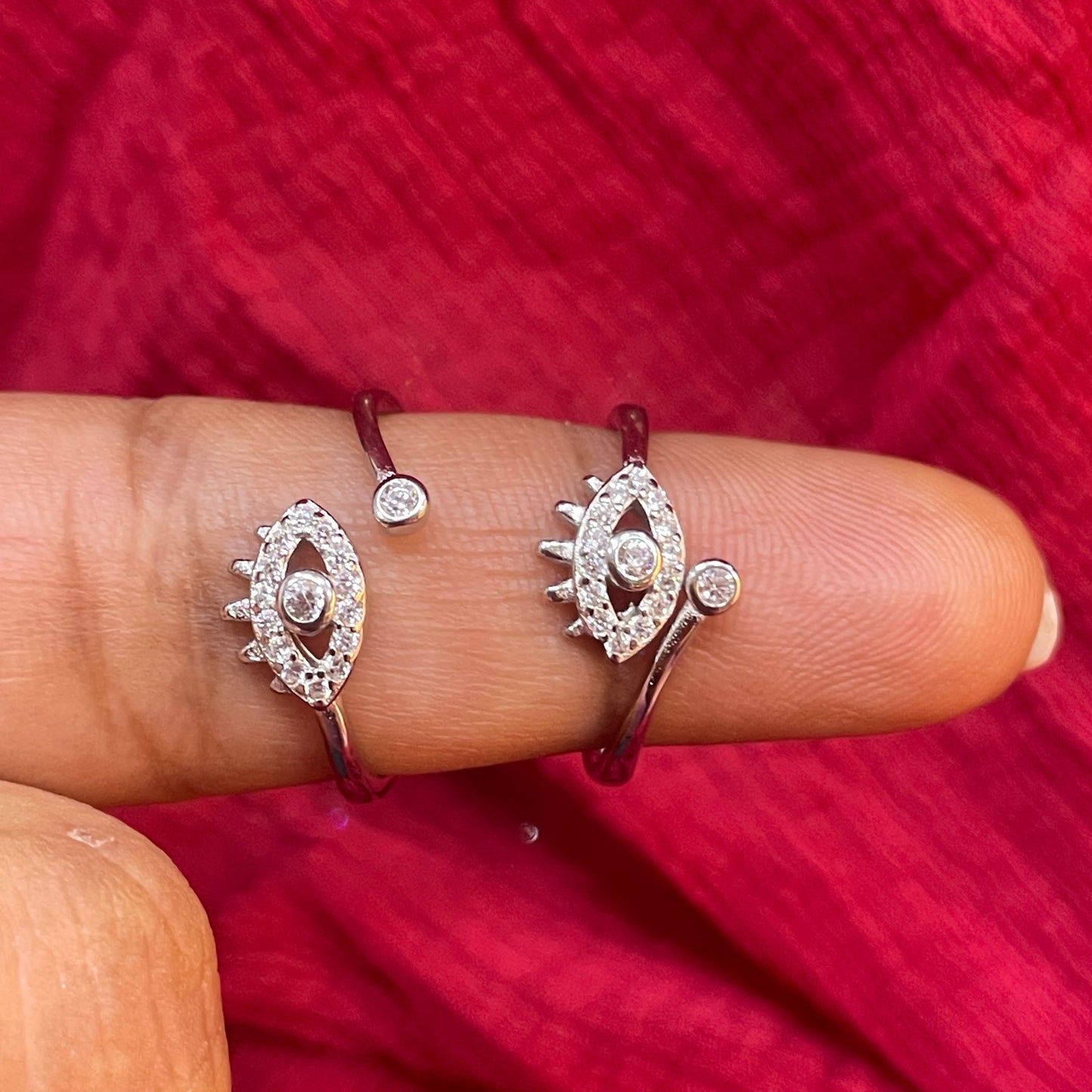 925 Silver Evil Eye Toerings