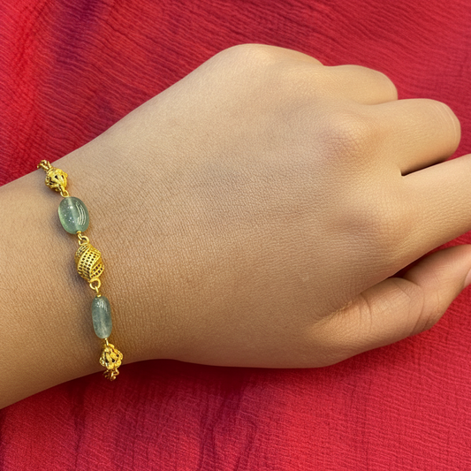 92.5 Silver Gold Plated Bracelet for Women 7 Inches | Classy Elegant Jewellery