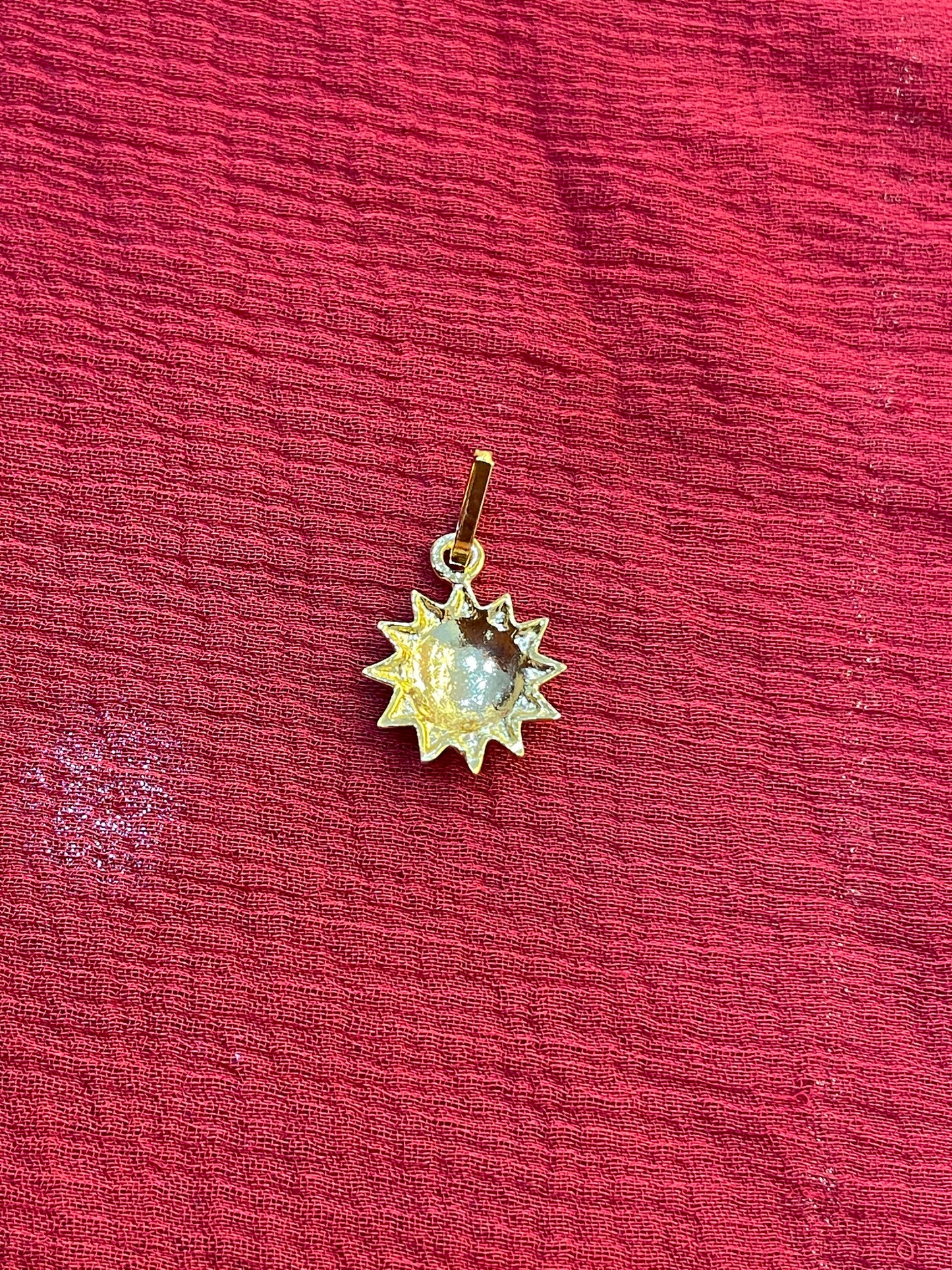 92.5 silver gold plated sun pendant