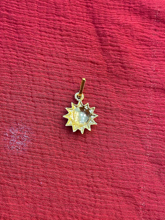 92.5 silver gold plated sun pendant