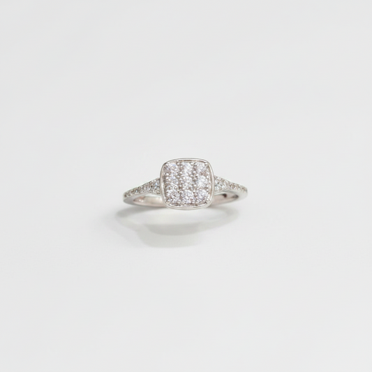 92.5 Silver White Stone Ring for Women Size 15 | Stylish Sparkle Design | Elegant Fashion Jewellery