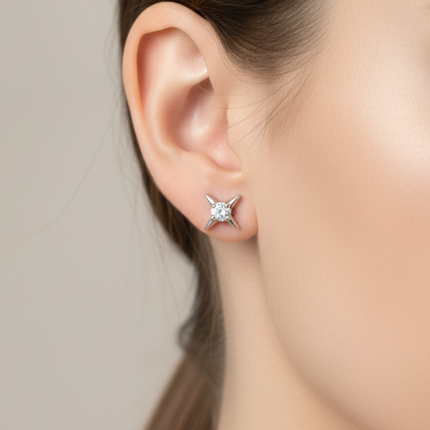 92.5 Silver Minimal Plain Studs | Simple Elegant Design | Jewellery pair