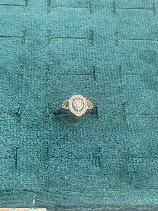 92.5 Silver White Stone Ring for Women Size 10 | Stylish Shine Design | Elegant Fashion Jewellery
