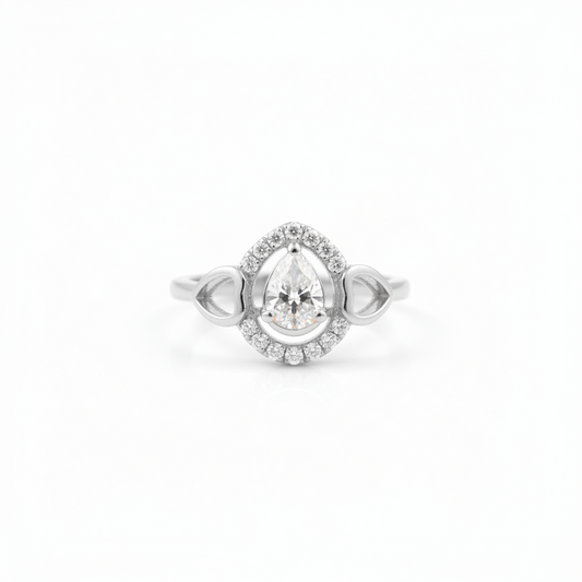 92.5 Silver White Stone Ring for Women Size 10 | Stylish Shine Design | Elegant Fashion Jewellery