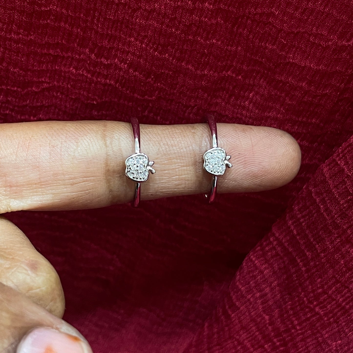 925 Silver Apple Toe rings