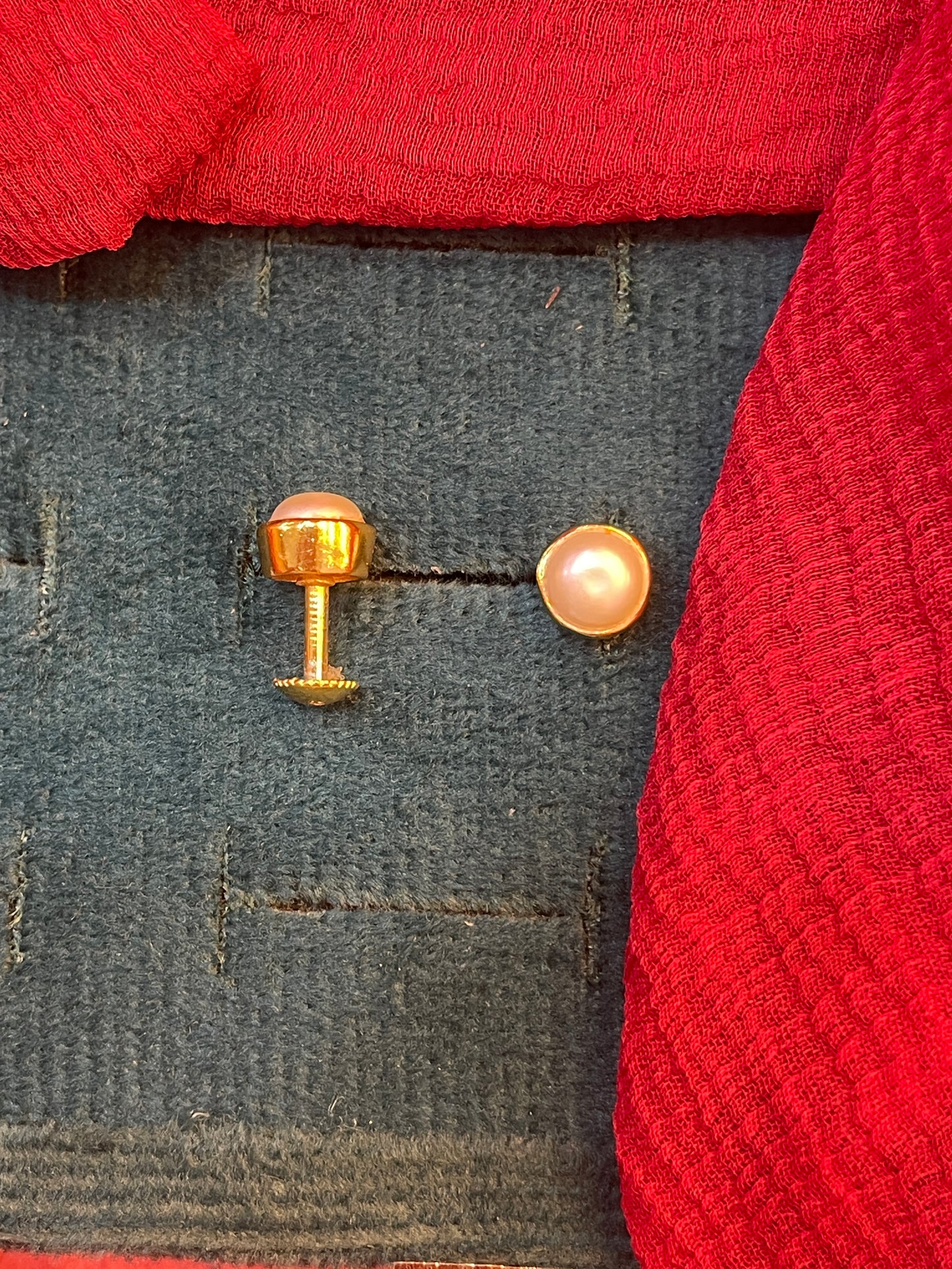 92.5 silver gold plated pearl earrings