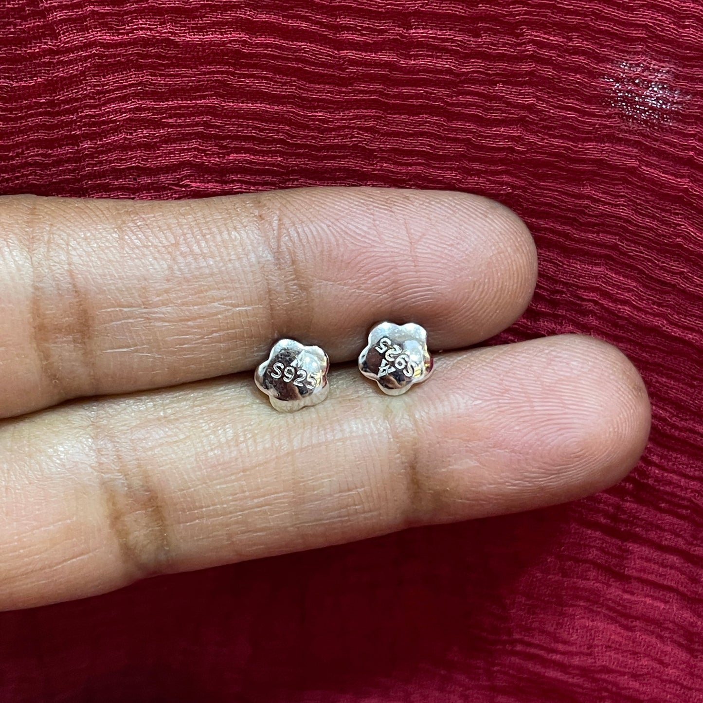 925 Silver Studded Earrings