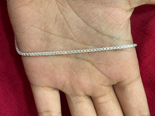 92.5 silver box chain 24 inches