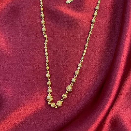 92.5 silver Gold Plated Elegant Ball Chain 19 inches