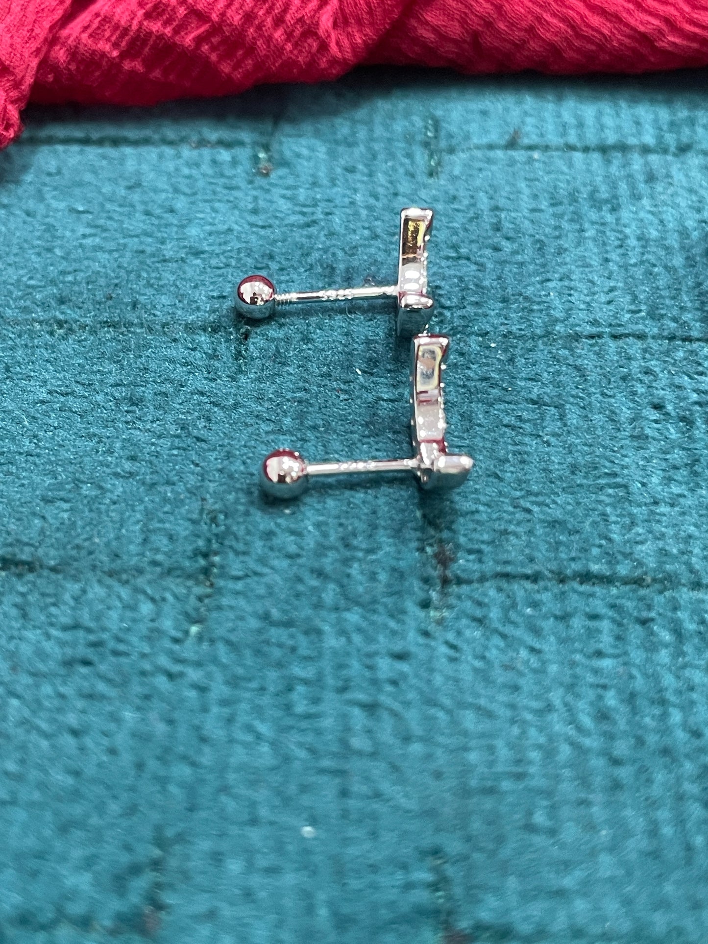 925 Silver Curve Studs- Ball back