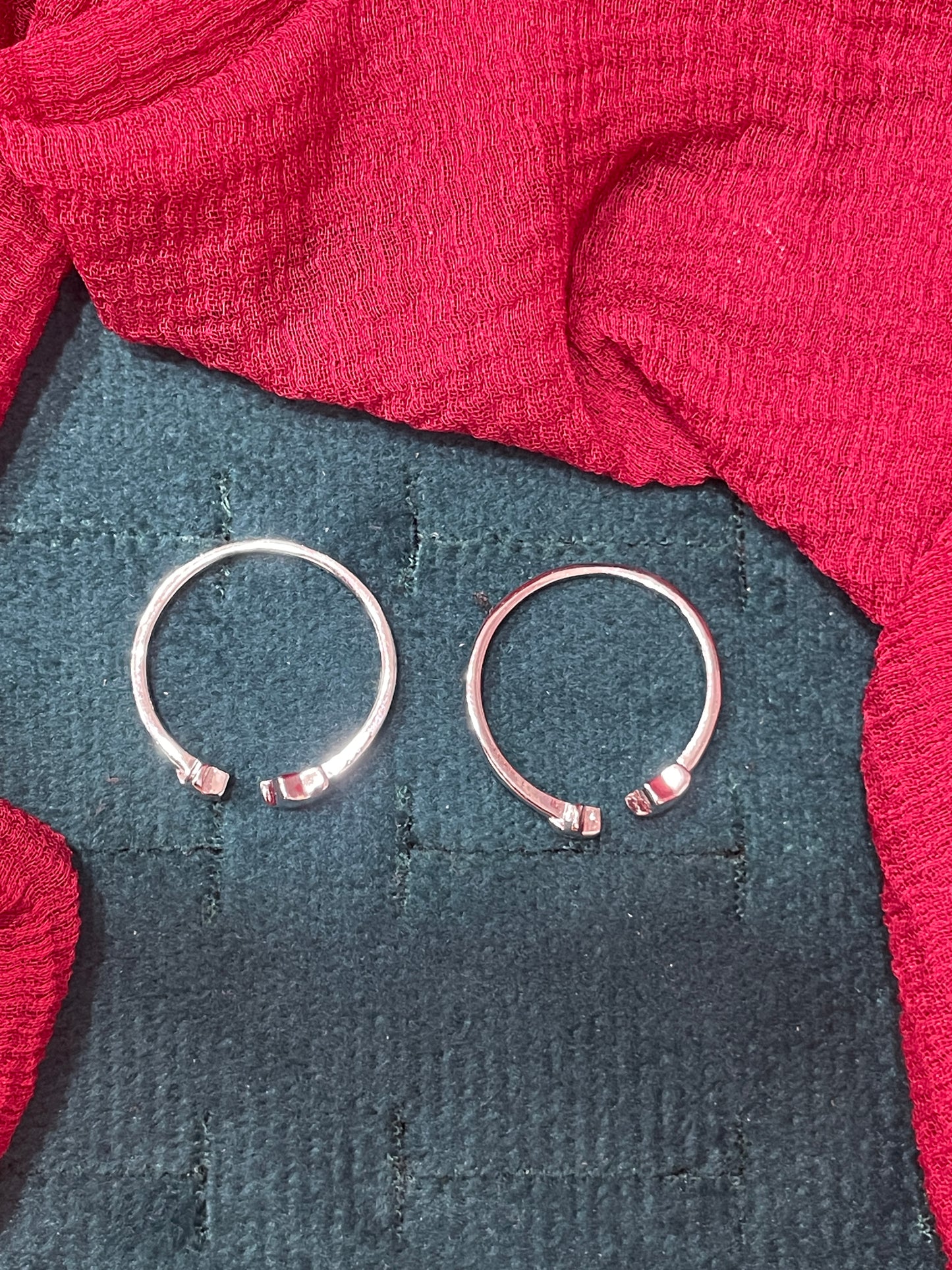 92.5 silver stylish classy star toe rings