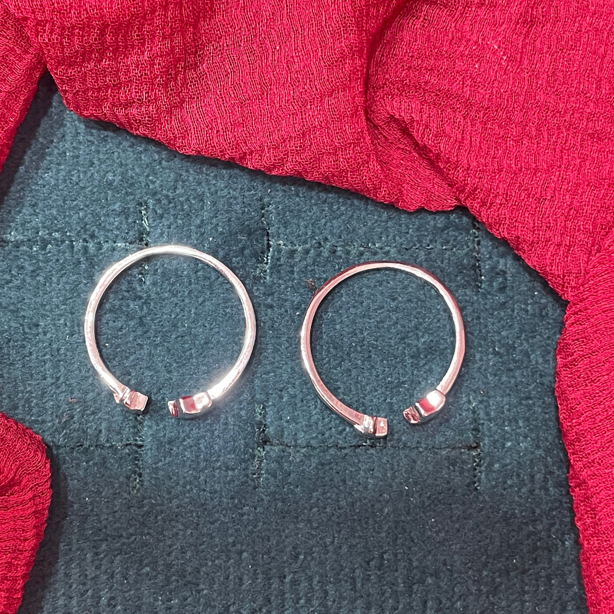 92.5 silver stylish classy star toe rings