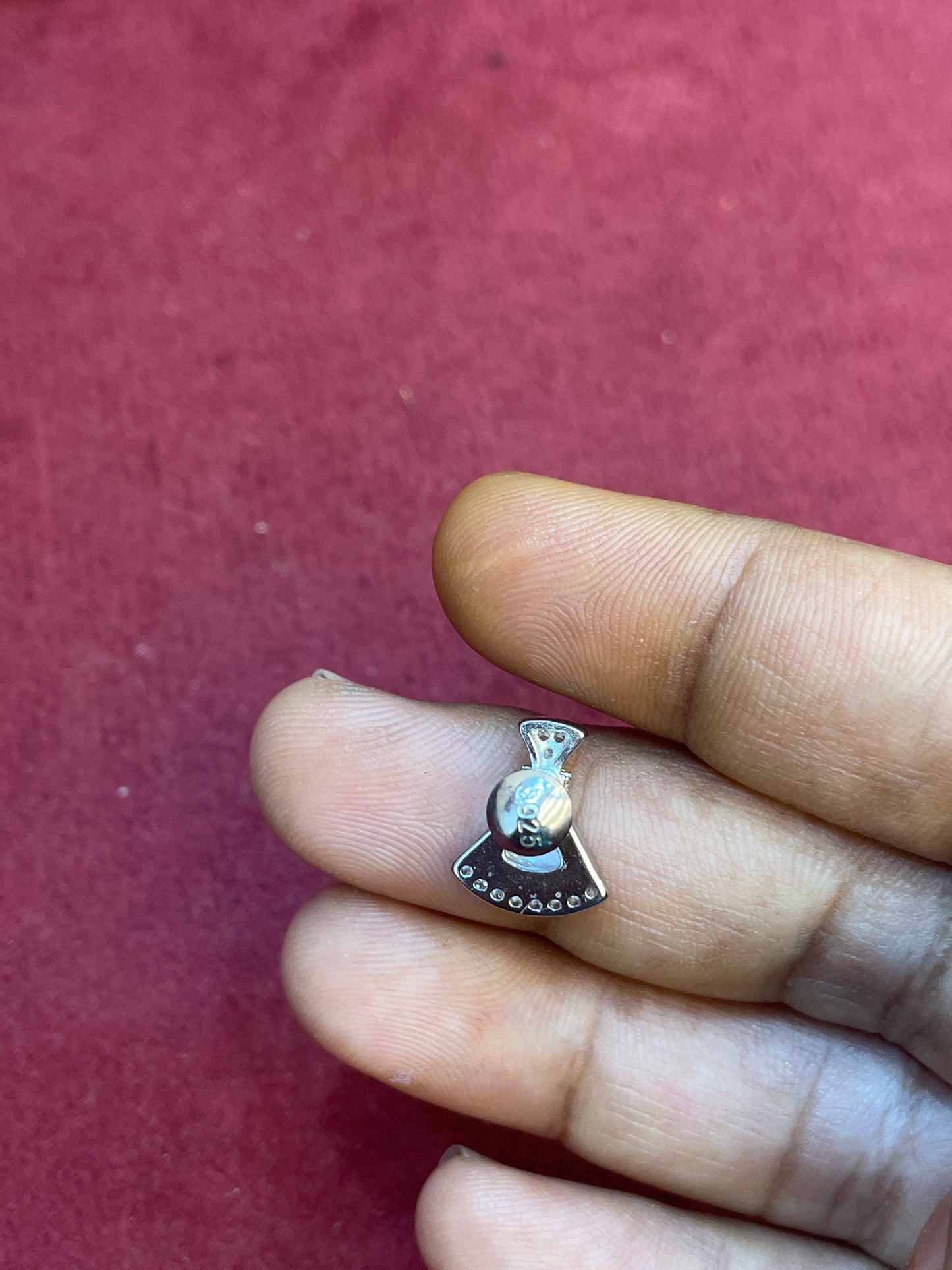 92.5 Silver MOP Triangle Studs | Elegant Modern Design | Jewellery
