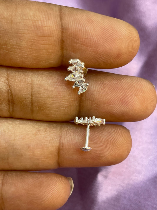 925 Silver Five petal Studs