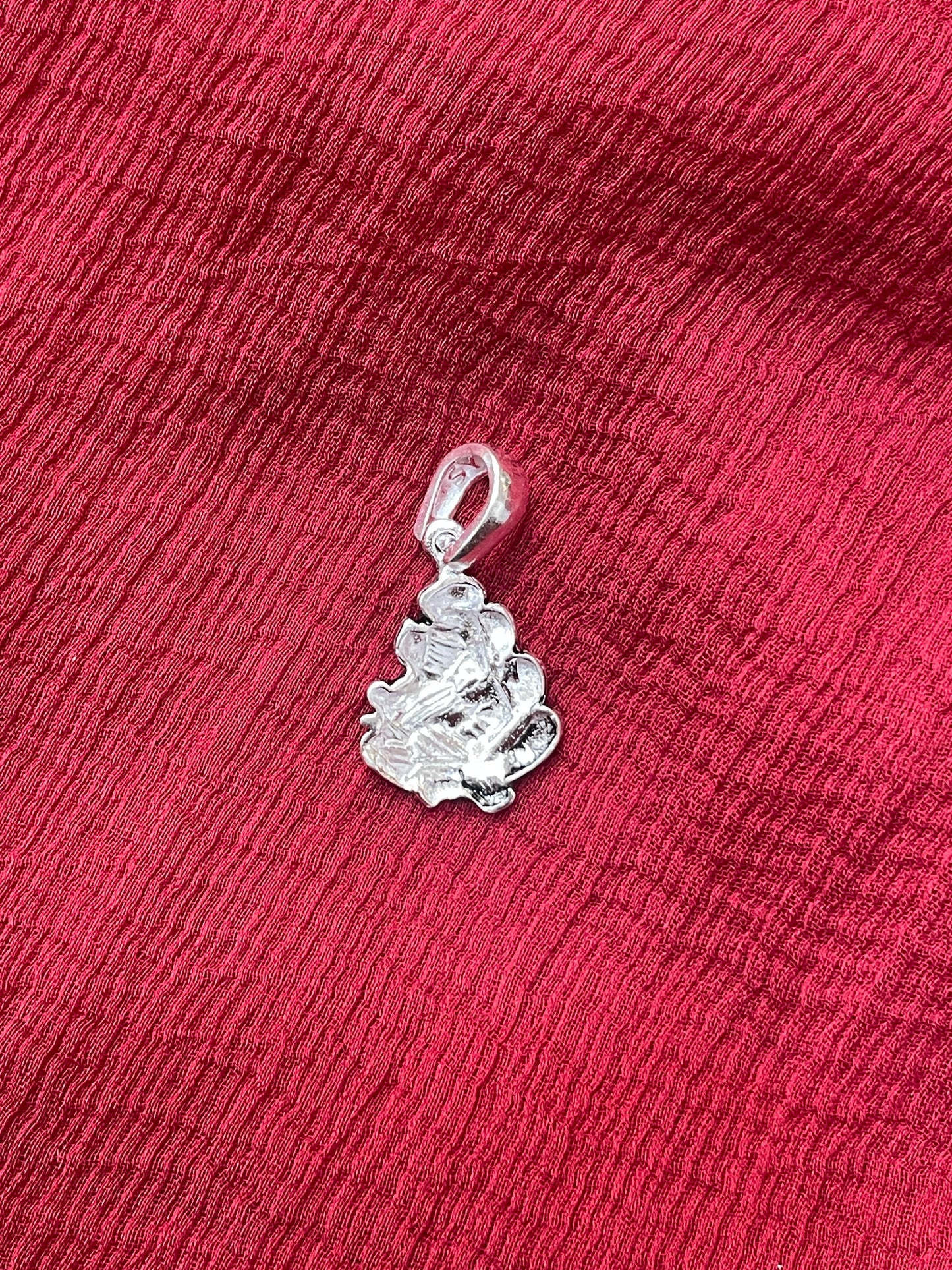 92.5 Silver Oxidised Ganesha Pendant for Men & Women | Ganpati Antique Design | Spiritual Jewellery