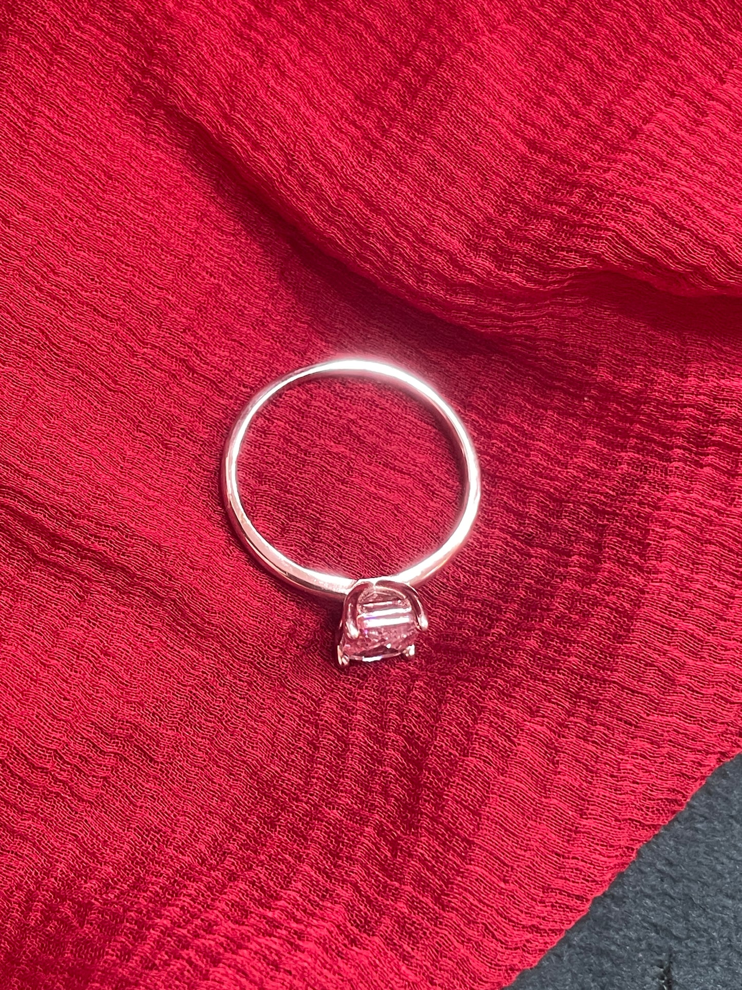 92.5 Silver White Stone Ring for Women Size 16 | Stylish Radiance Design | Elegant Fashion Jewellery