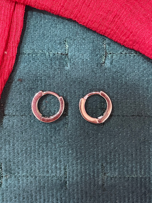 92.5 silver classy white stone Bali earrings for kids
