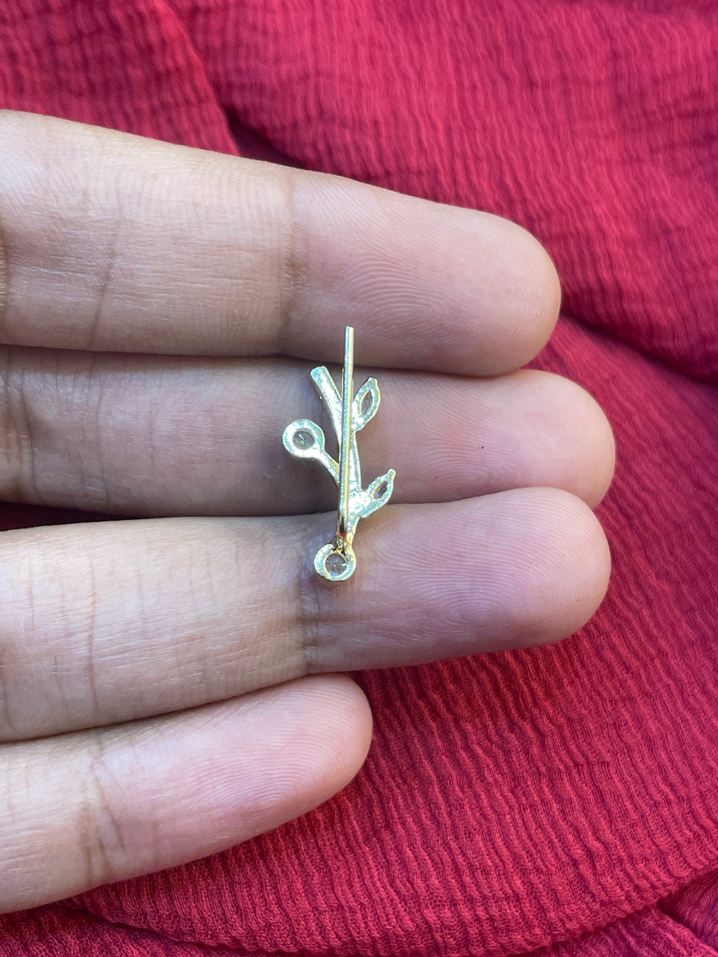 92.5 Silver Gold Plated Leaf Ear Cuffs for Women | Trendy Nature Design | Stylish Jewellery