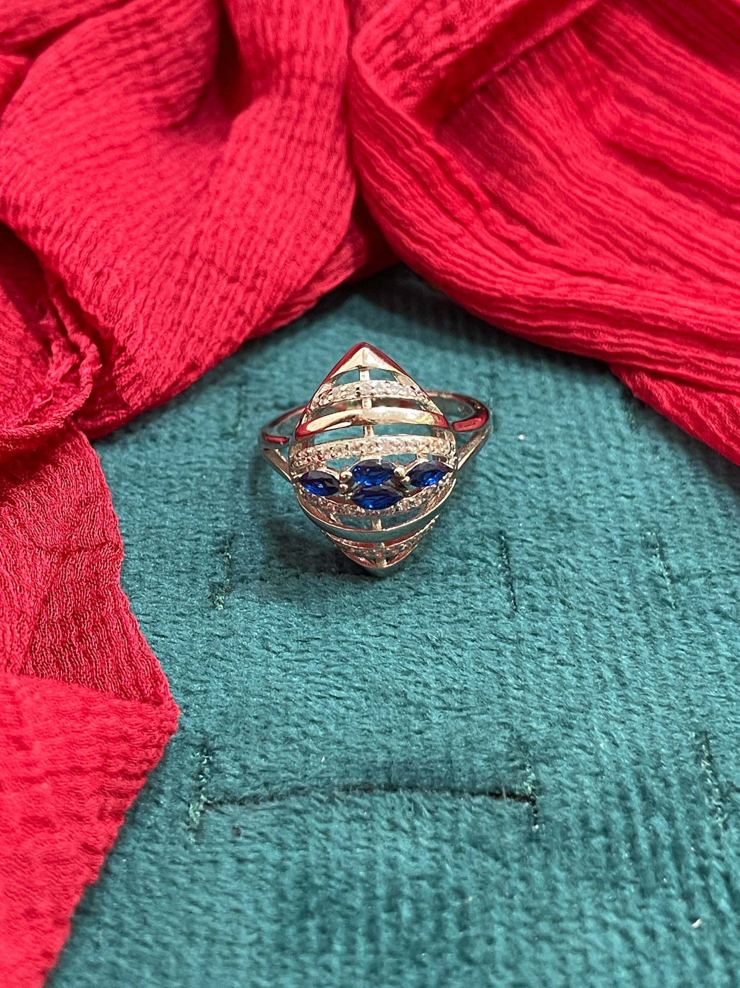 92.5 Silver Classy Stylish Ring for Women Size 14 | Elegant Contemporary Design | Premium Jewellery