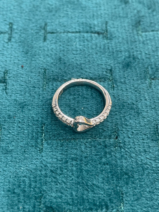 92.5 Silver Heart Ring for Women Size 8 | Stylish Love Motif | Elegant Gift Jewellery