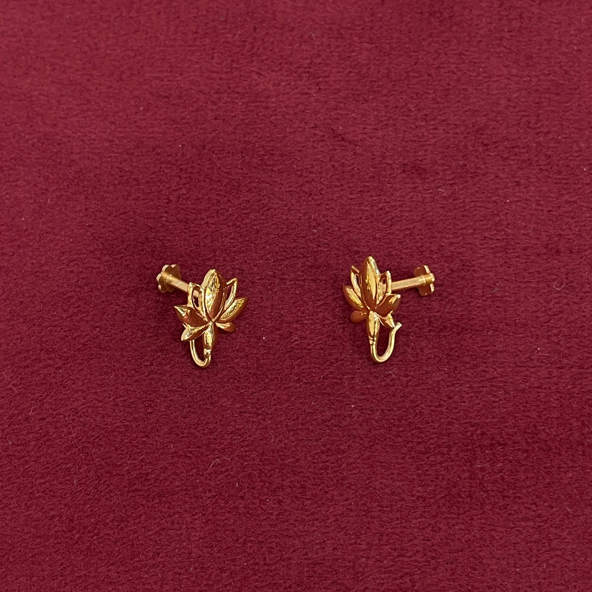 92.5 Sterling Silver Gold Plated Changeable Lotus Studs