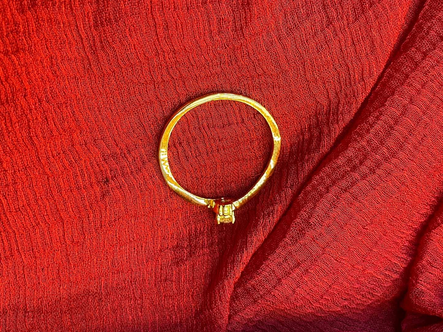 92.5 Silver Gold Plated Stone Ring for Women Size 15 | Elegant Jewellery