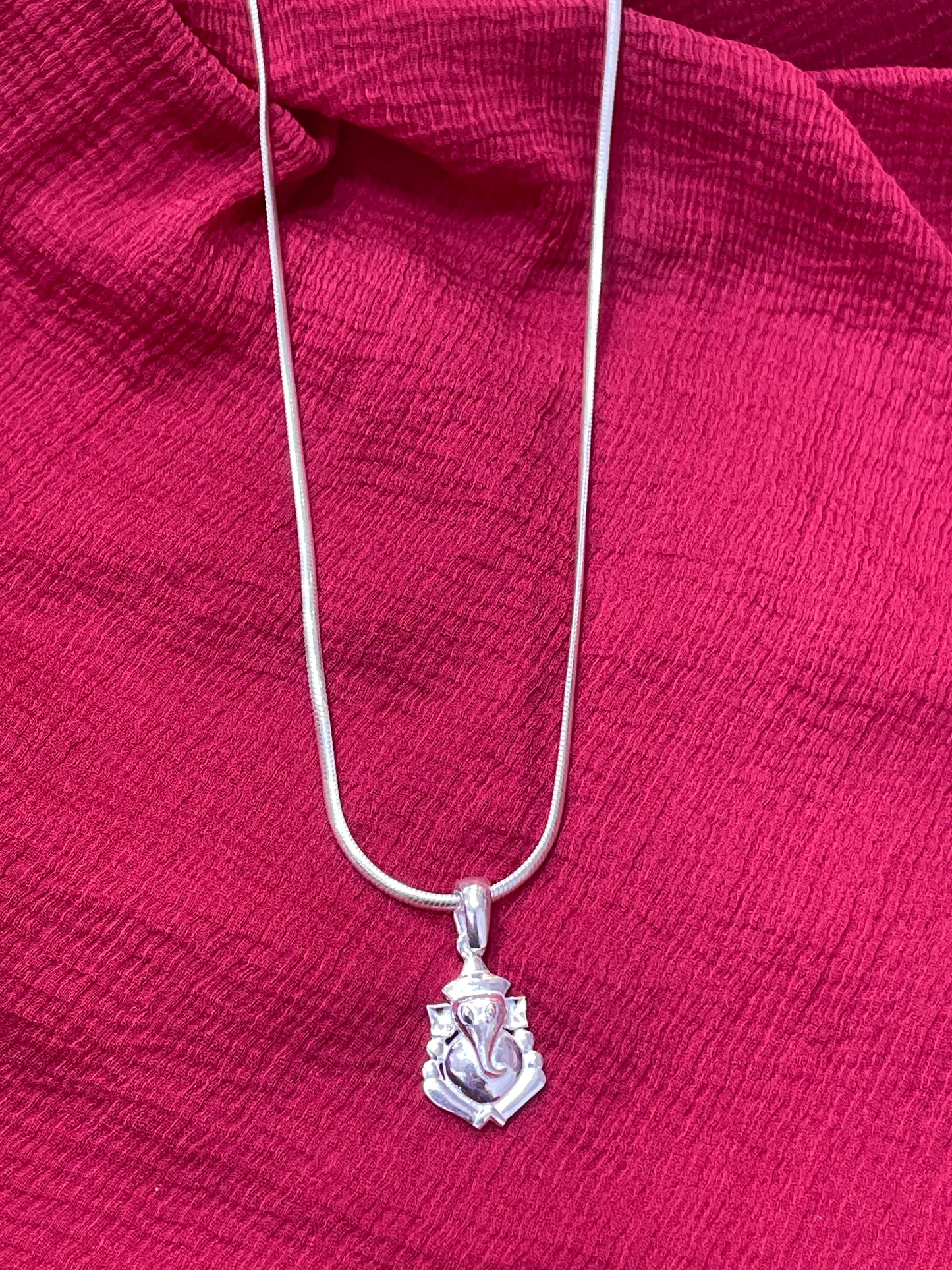 92.5 Silver Ganpati Pendant for Men & Women | Ganesha Divine Design | Traditional Jewellery