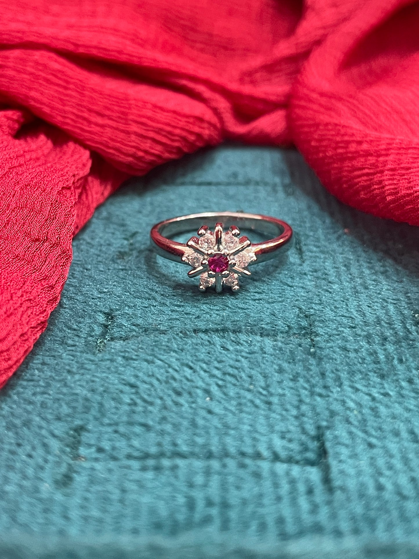 92.5 Silver Flower Ring for Women Size 12 | Stylish Bloom Design | Elegant Fashion Jewellery