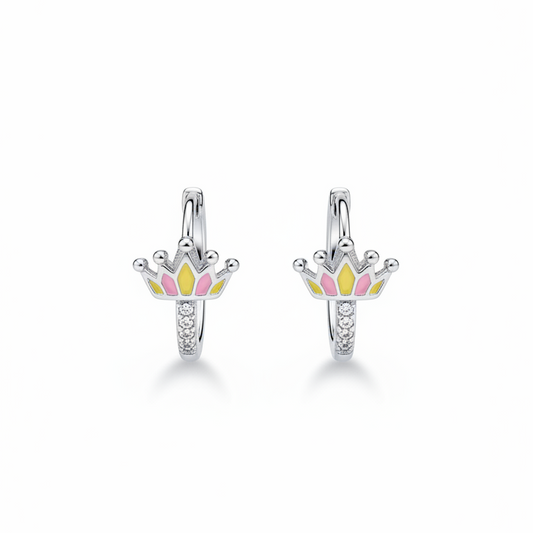 925 Silver Crown Hoops