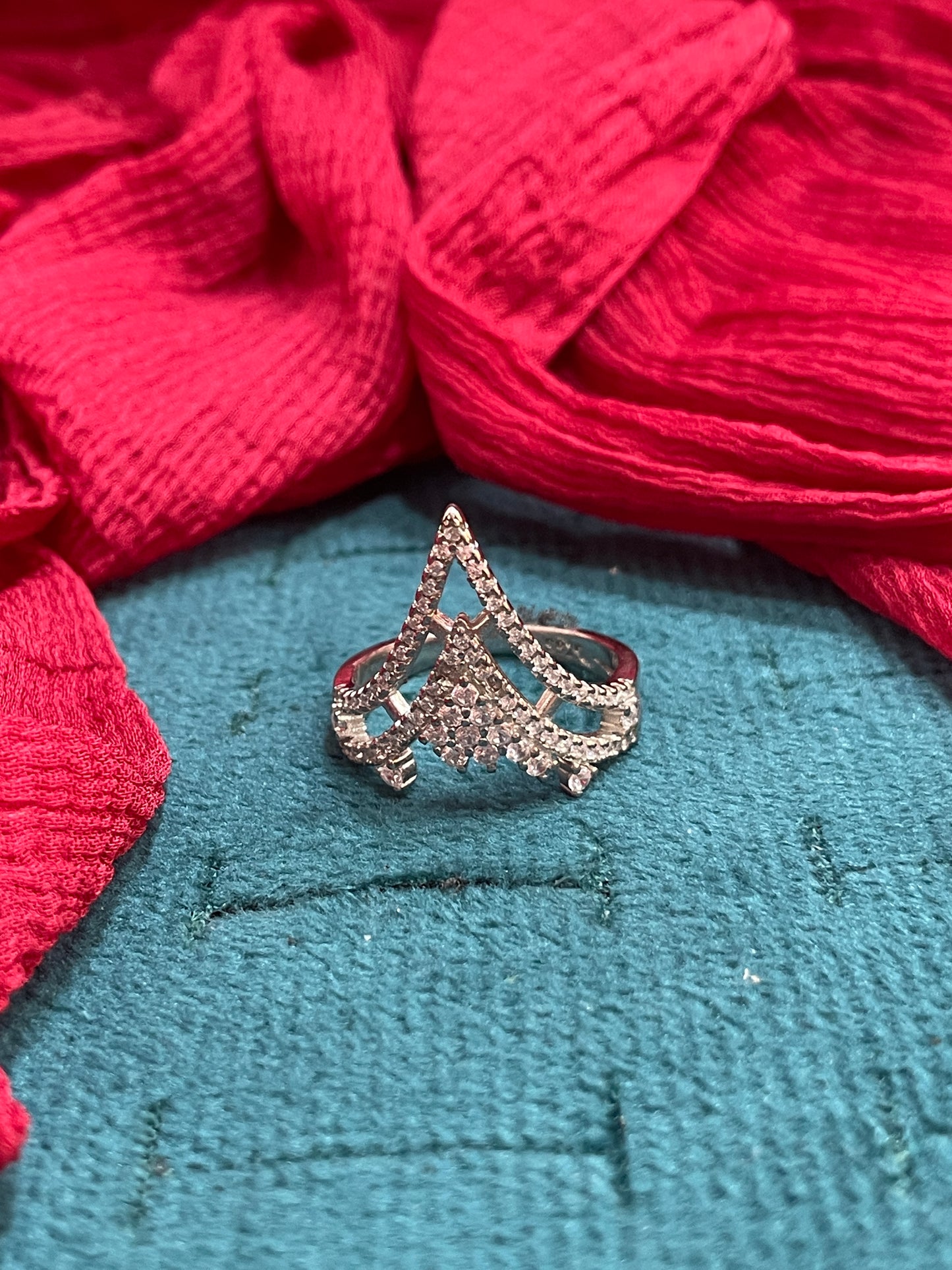 92.5 Silver Stylish Ring for Women Size 14 | Sleek Elegant Design | Daily Wear Jewellery
