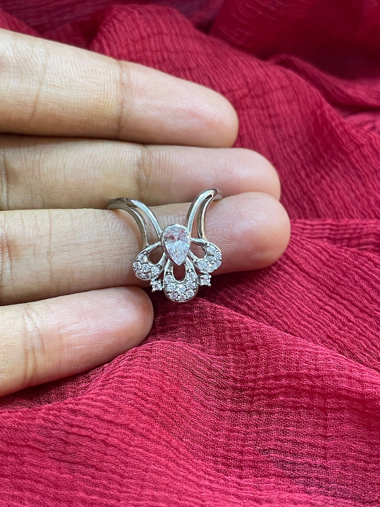 92.5 Silver Vanki Ring for Women Size 10 | Stylish Traditional Design | Elegant Jewellery